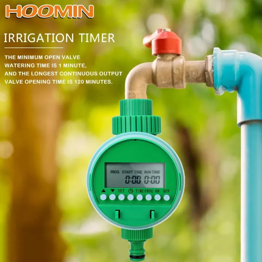 Temporizador de irrigação automático, operação simples, aplicável ao jardim, temporizador digital à prova d'água para cuidados com plantas e irrigação de jardins
